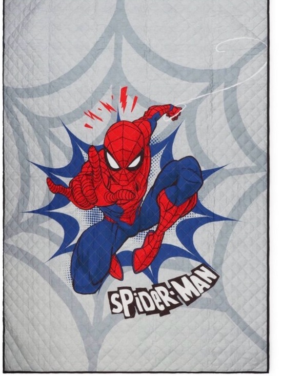 Marvel Other - Marvel Spider-Man Gray Quilt & Sham Set, NEW